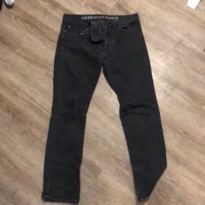 American eagle slim straight leg jeans black